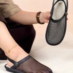 صندل زنانه جلو بسته توری مانلی
